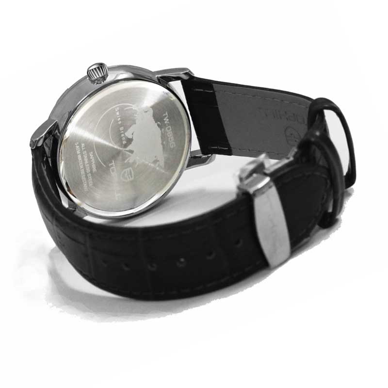ĐỒNG HỒ TOPHILL TW085G.PB1162 Dây da và vỏ thép 316L, máy pin, kính sapphire