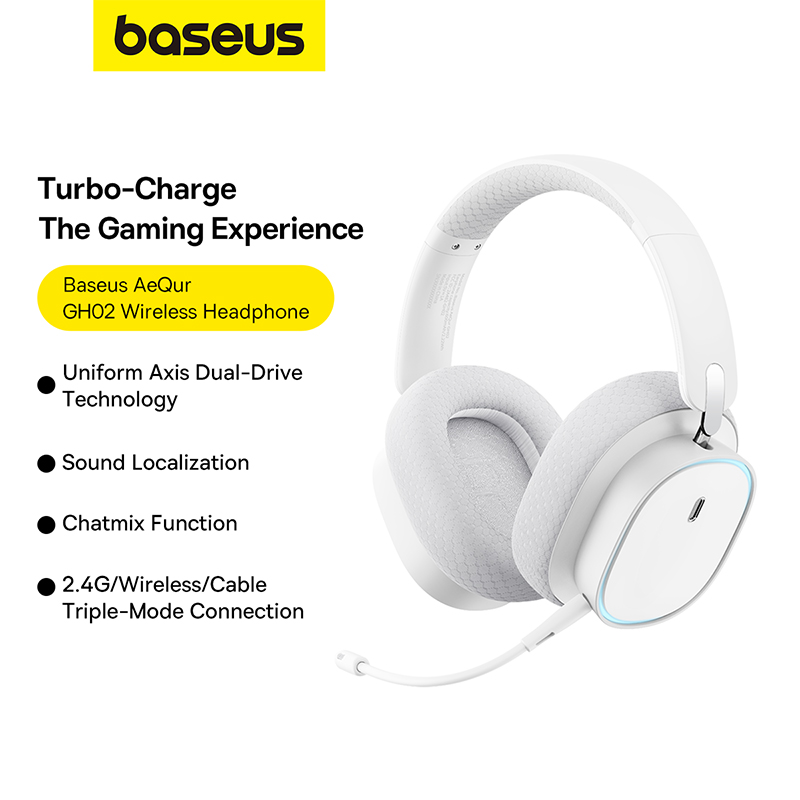 Tai Nghe Chụp Tai Gaming Baseus AeQur GH02 Gaming Wireless Headphones (Hàng chính hãng)