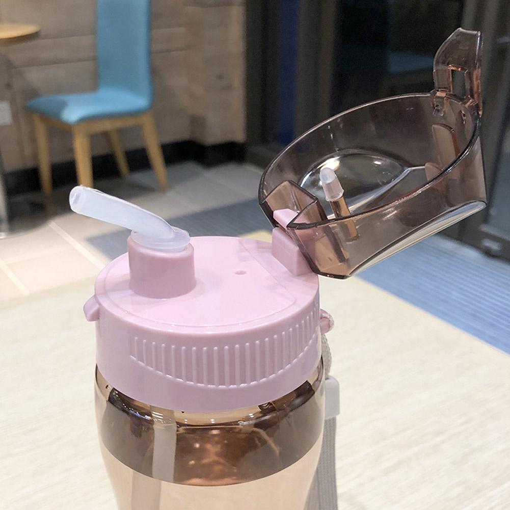 Bình Nước Thể Thao 580ml Kèm Ống Hút Nhựa Tiện Lợi