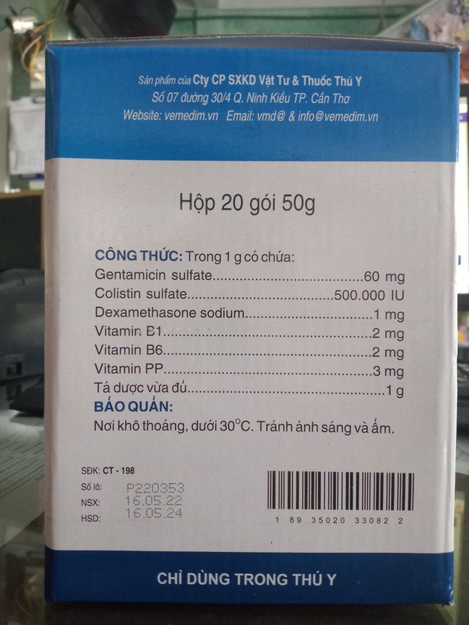 Genta Colenro 50gr tiêu hóa hô hấp