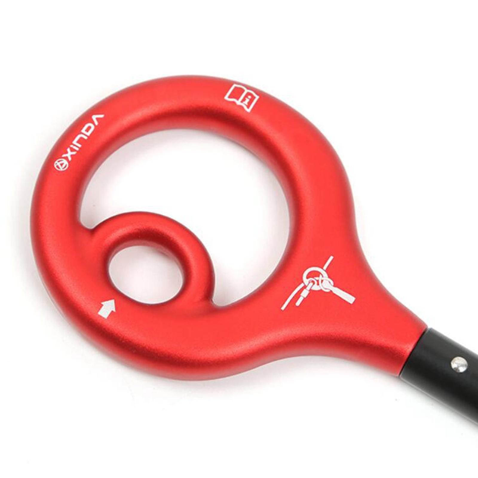 High Strength Climbing Gear Ascender, Rappelling Descender Belay Devices for 8-12mm Rope for Rescuing & Arborist Protect 9 Ring