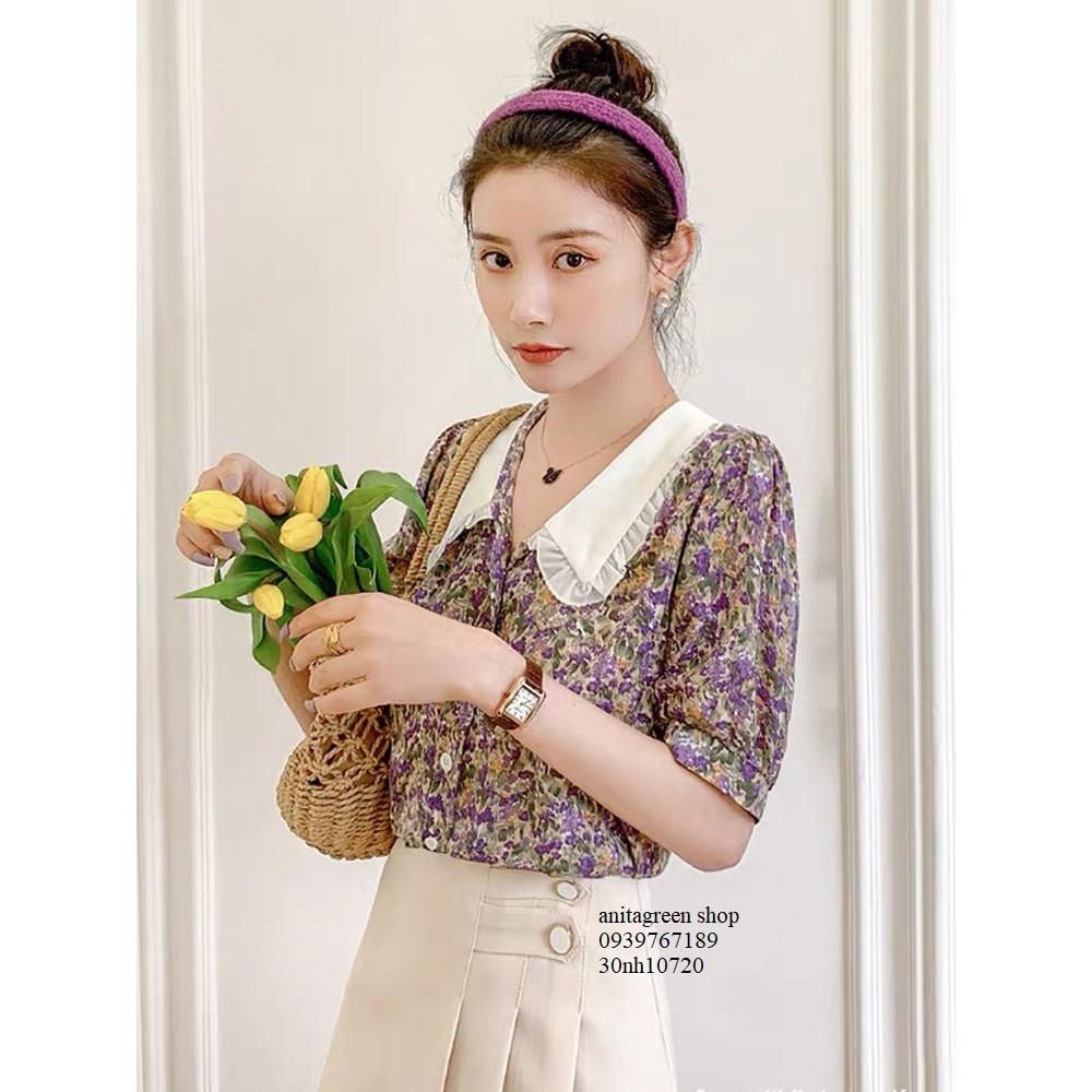 Nh10720-ÁO KIỂU HOA NHÍ XINH