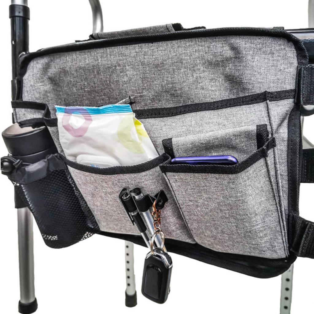 2Pcs Universal Wheelchair Storage Organizer Holder