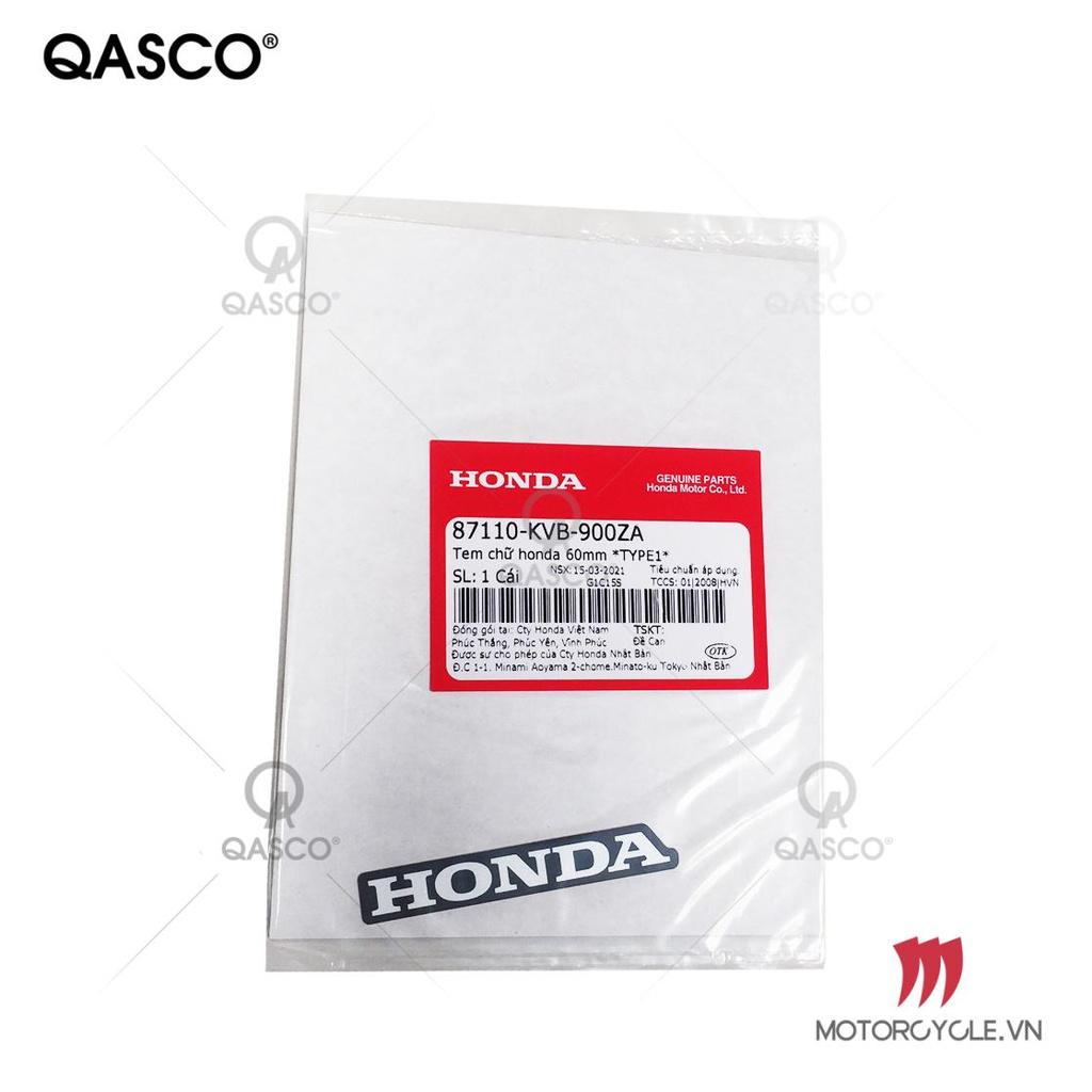 87110-KVB-900ZA | Tem chữ honda 60mm *TYPE1* AIR BLADE 110 / CLICK | MARK,HONDA 60MM TYPE1 (Chính hãng Honda)