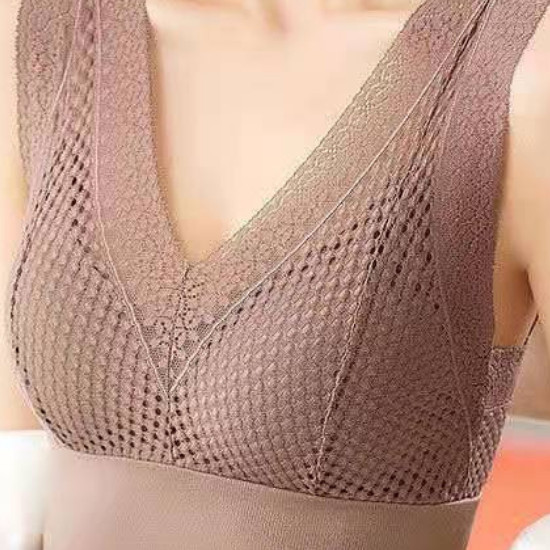 Áo ngực/ bra, croptop thể thao phối ren hoa có đệm mút LYEA017