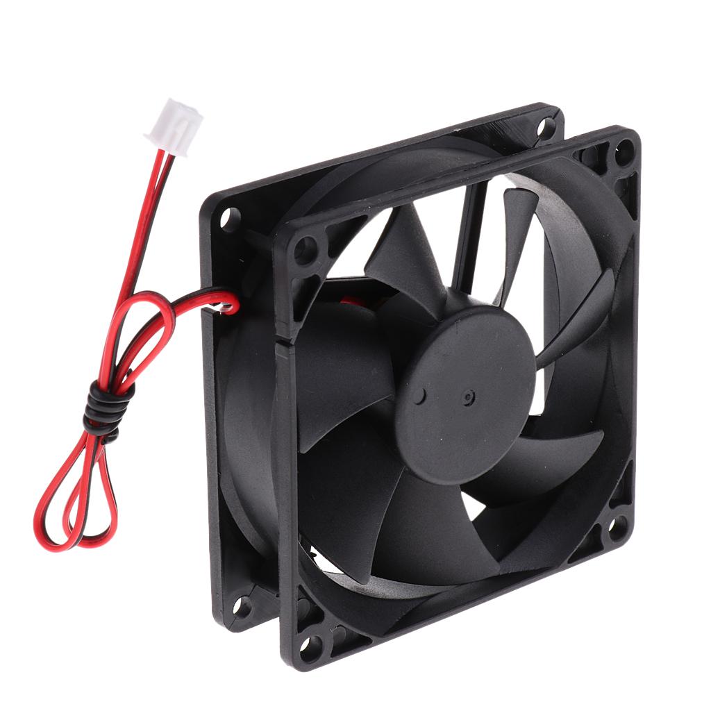 8025 80*80*25mm Cooling Fan Black for PC Case CPU Cooler Set of 5
