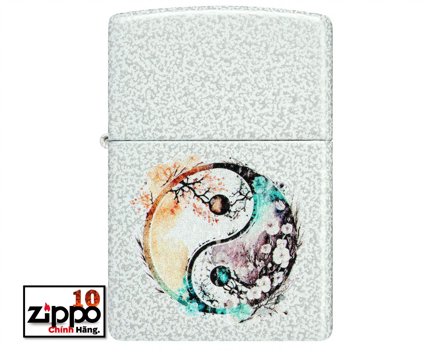 Bật lửa Zippo 46249 Floral Yin and Yang Design - Chính hãng 100%