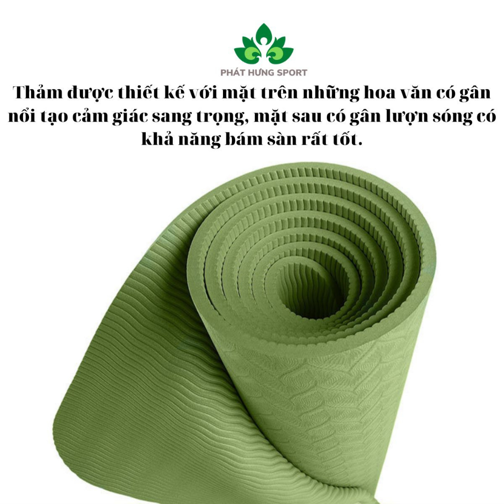 Thảm tập yoga định tuyến 8mm 1 lớp cao cấp , chống trơn trượt , thấm hút mồ hôi, đàn hồi cao , dễ dàng vệ sinh giặt