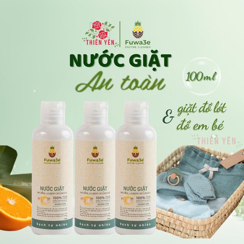 [ Nước giặt Fuwa3e size mini du lịch 100ml ] an toàn giặt quần lót và giặt đồ trẻ em