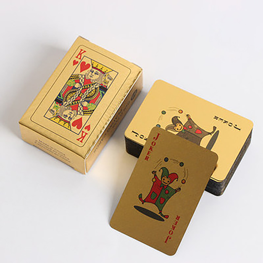Bộ bài tây mini 52 lá 38x53 mm MẠ VÀNG chơi bài tiến lên, xì lát ngày tết cực vui nhộn bài poker bản nhỏ xinh
