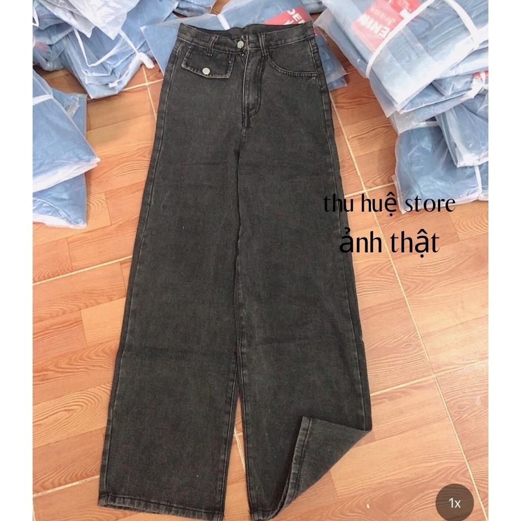Quần Jean Nữ Ống Rộng Mã AA4 Túi Kiểu Hàng Cao Cấp From Cực Đẹp