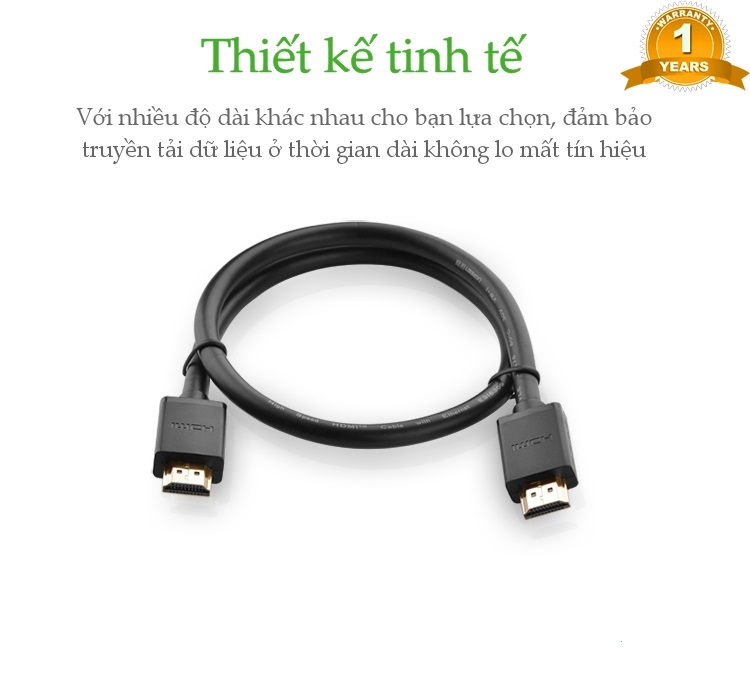 Cáp HDMI dài 3m cao cấp hỗ trợ Ethernet + 4k 2k chính hãng Ugreen 10108 10109 - Hàng chính hãng