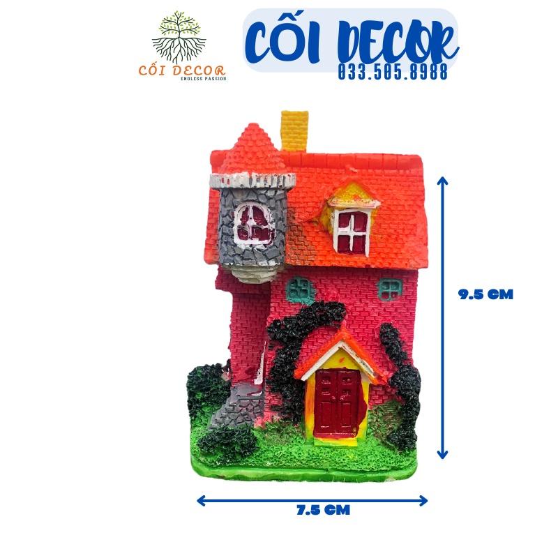 Mô hình ngôi nhà lâu đài,biệt thự nhiều màu sắc trang trí tiểu