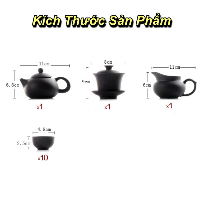 Bộ Ấm Trà Sứ Có Khay Gỗ Phong Cách Nhật Bản - Home and Garden