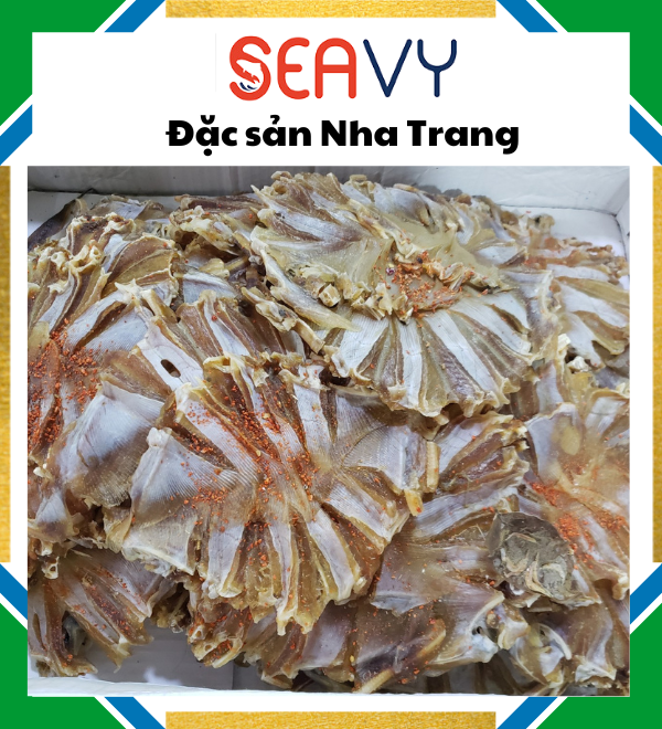 Đặc Sản Nha Trang - Cá Đuối Khô Nguyên Miếng, Seavy Gói 500 Gram