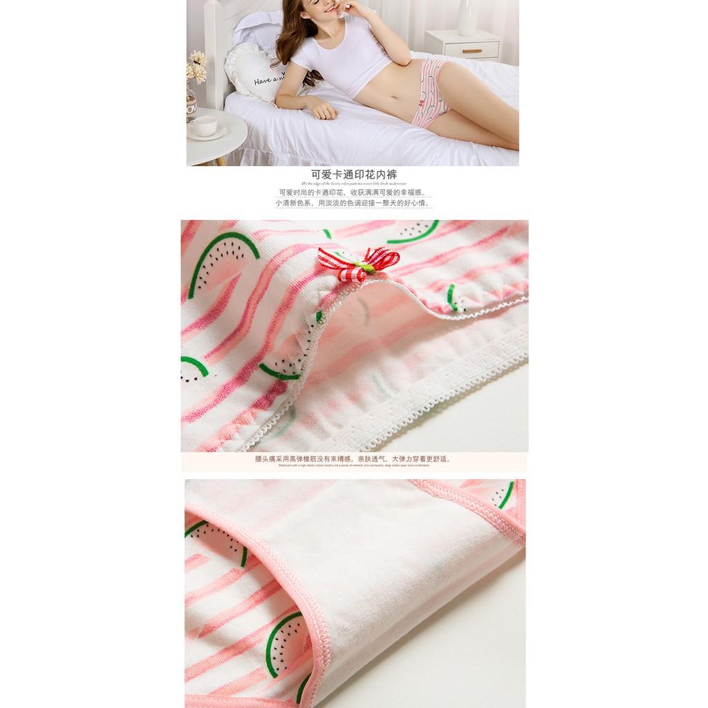 Quần Lót Nữ Cotton Hình Trái Cây Xuất Hàn Hàng Loại Đẹp.