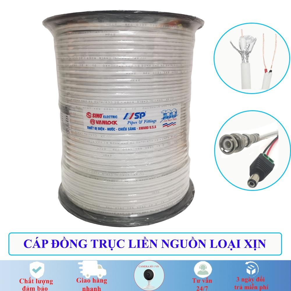 Cuộn 305m Cáp đồng trục liền nguồn SINO/SUNNY (RG59 + 2C CCS) chuyên dụng cho Camera