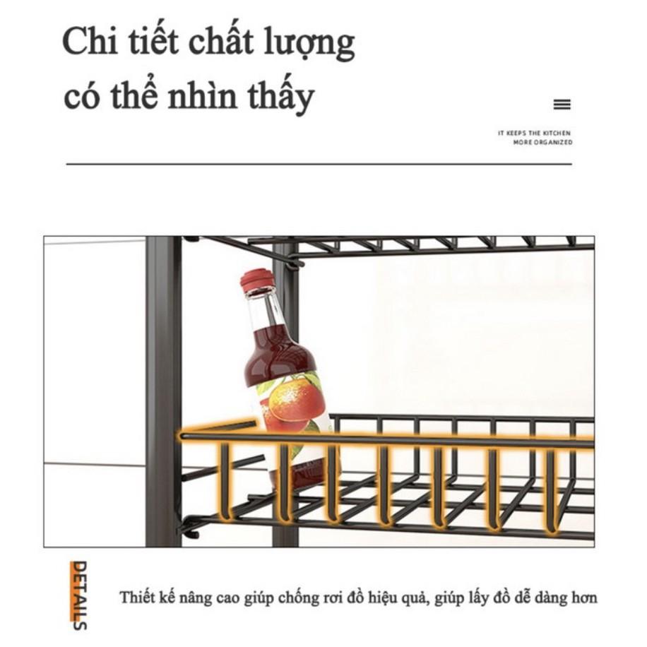 Kệ 4 tầng đựng đồ Nhà Bếp Có Bánh Xe di chuyển đa Năng CREATIVE & STABLE