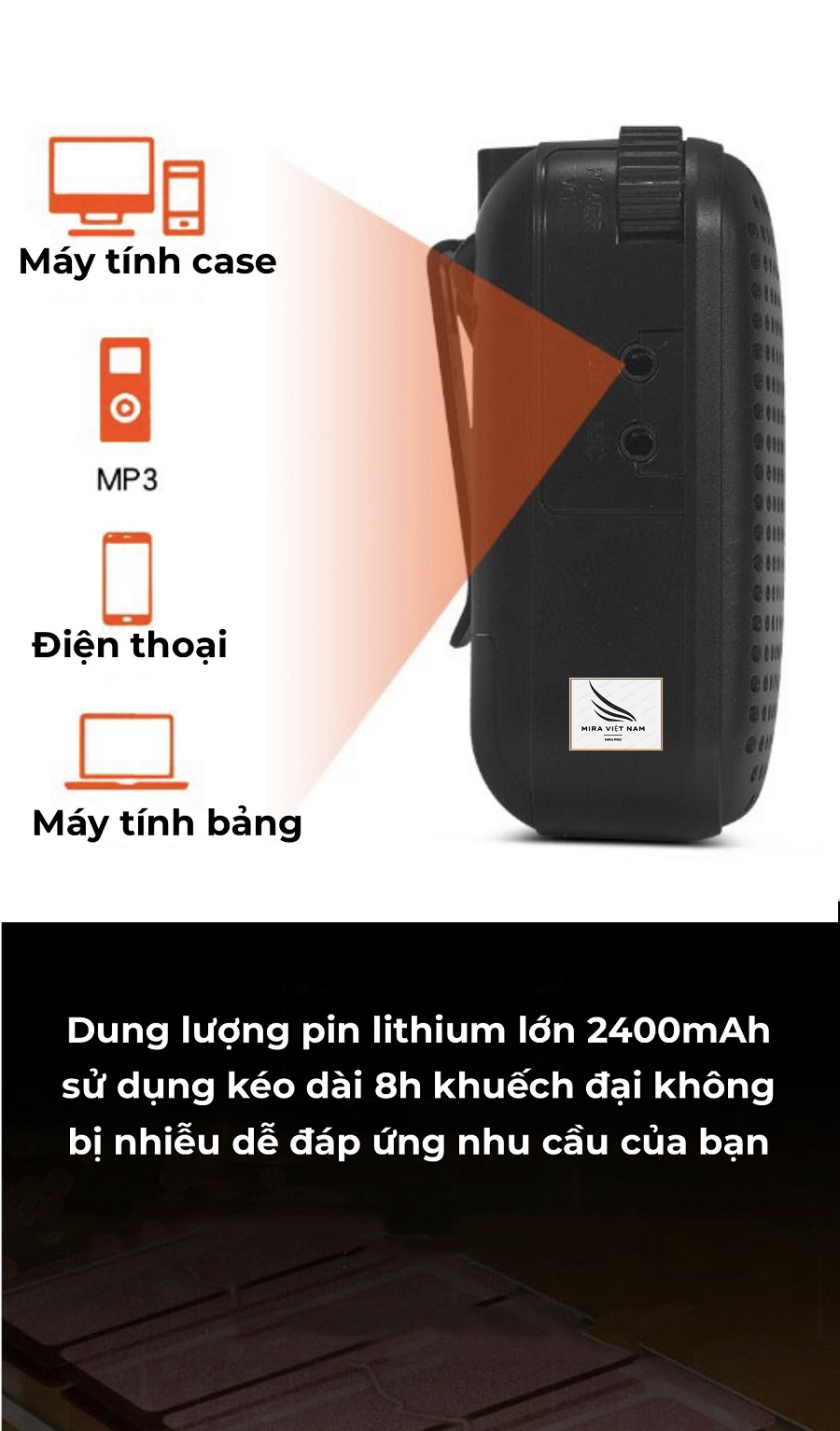 Máy trợ giảng không dây Kingphone E377 hàng chính hãng cho giáo viên