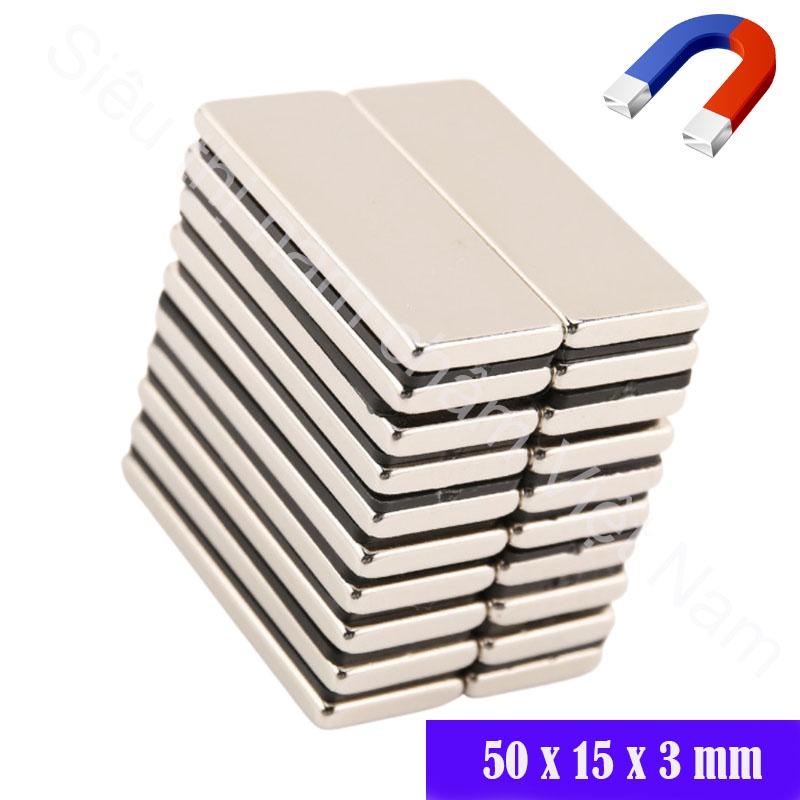 Nam châm hình chữ nhật 50x15x3mm, nam châm vĩnh cửu mạnh