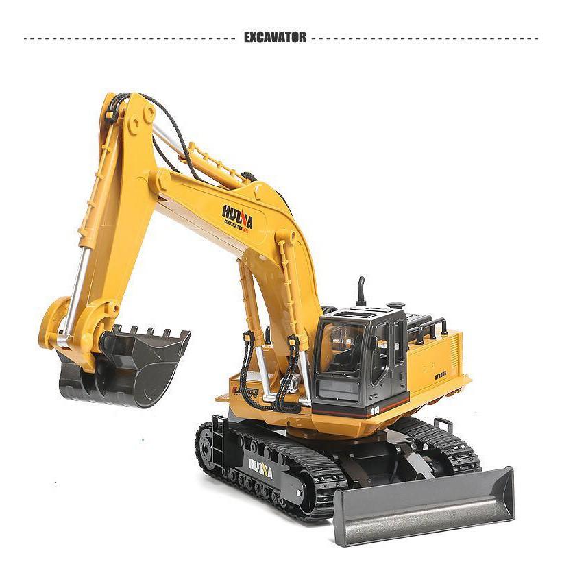 Máy xúc điều khiển từ xa - Bằng kim loại cao cấp  Excavator Alloy 2.4g wireless remote control 1:16