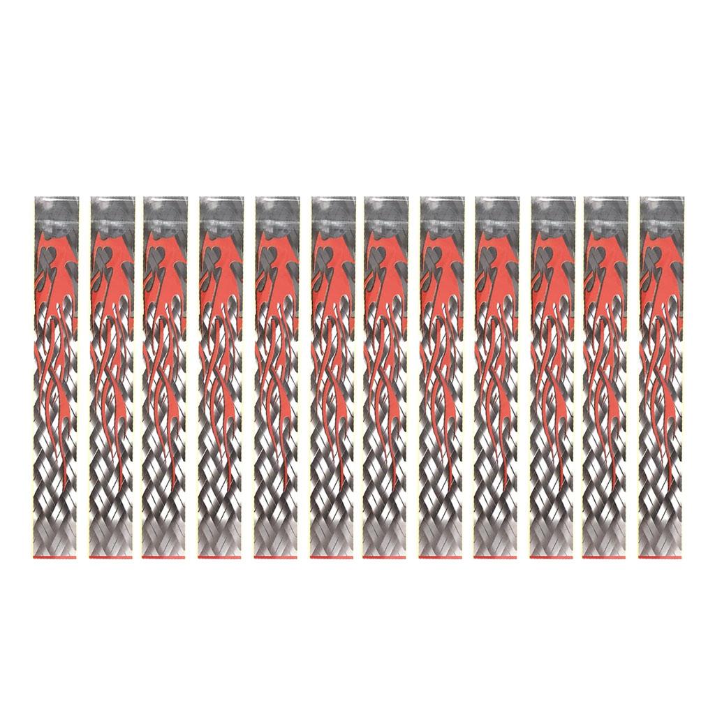 12 Pieces Durable Archery Arrow Stickers Wraps  Skull and Red