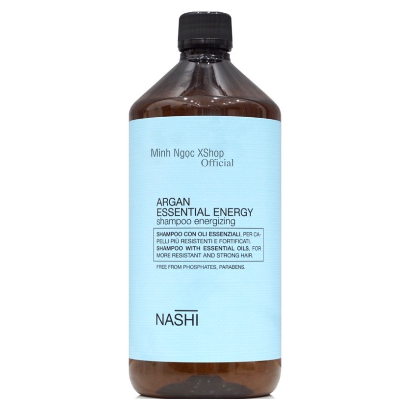 [+Tặng mũ trùm] Dầu gội giảm rụng tóc Nashi Argan Essential Energy 1000ML New