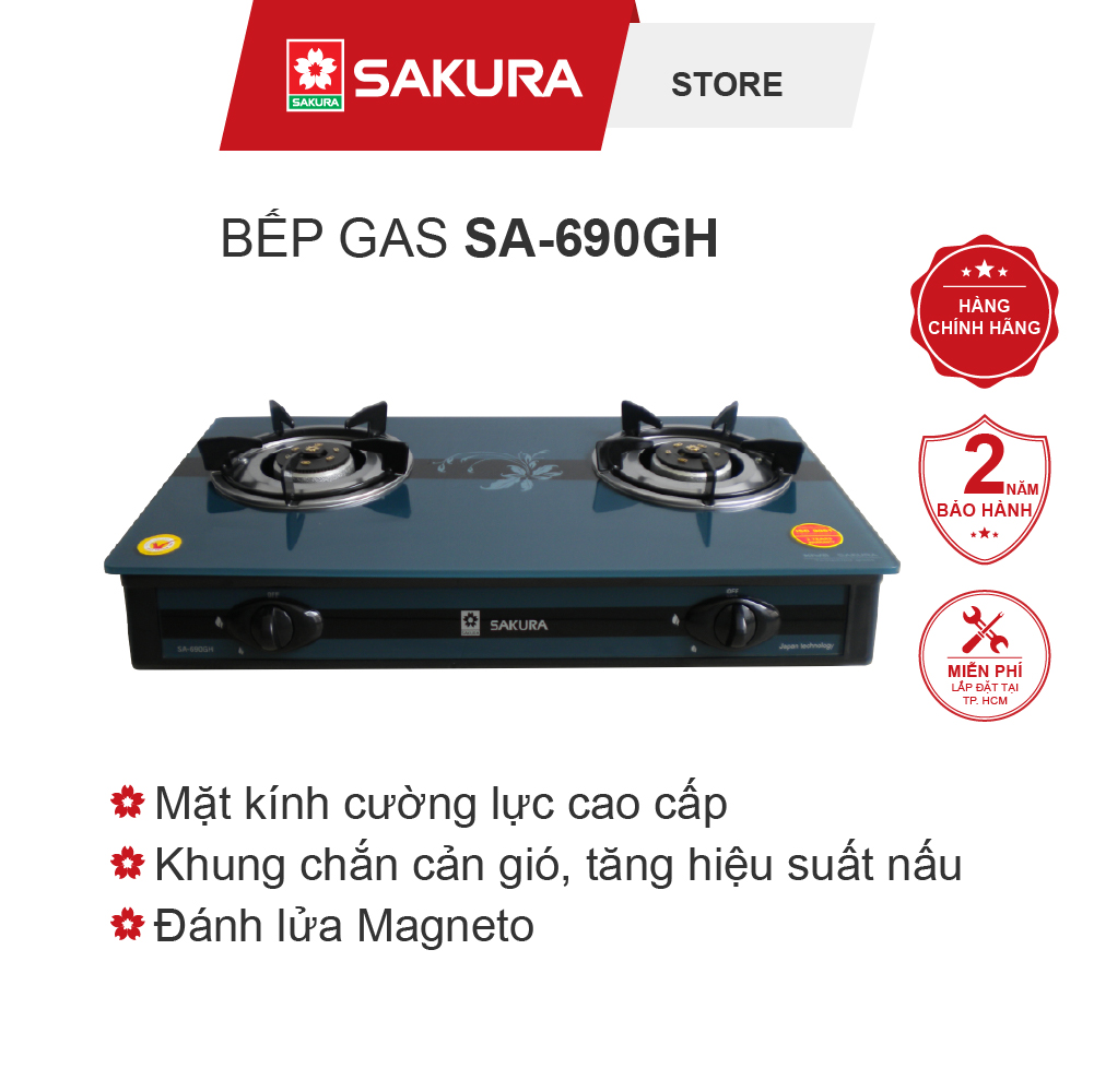 Bếp Gas Dương Sakura SA-690GH - Hàng chính hãng