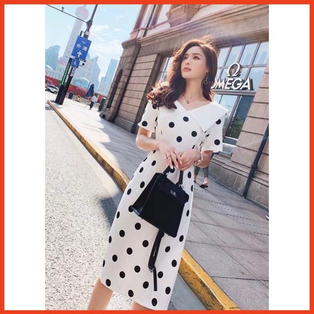 Đầm Suông Dài Đen Bi