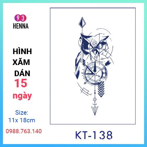 Hình Xăm Dán Tạm Thời Thảo Dược 15 Ngày mã KT138