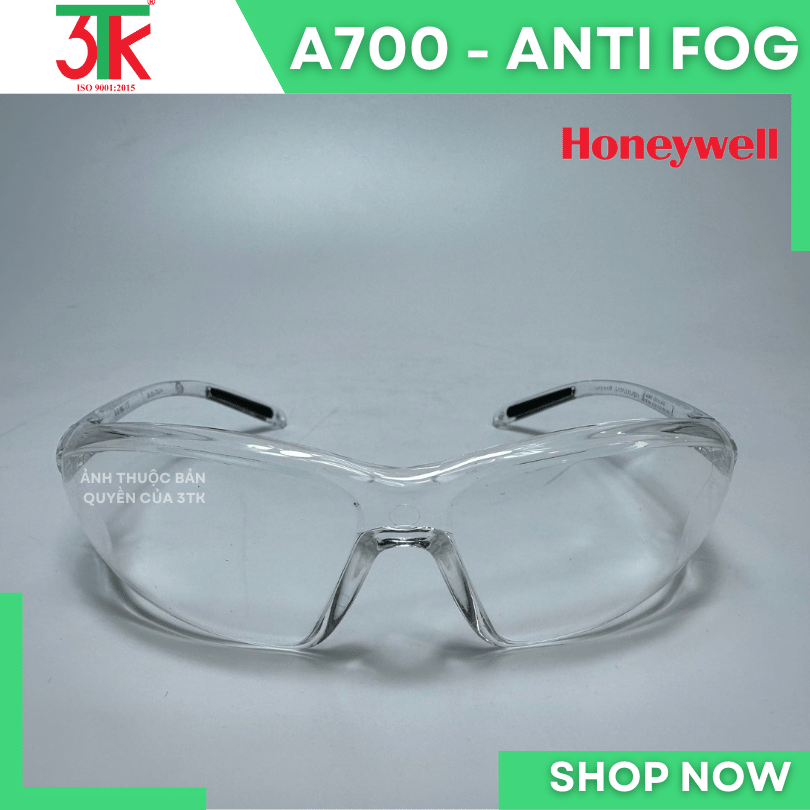 Kính Honeywell A700  Anti Fog màu trắng chống bụi, chống tia UV, chống lóa, chống trầy xước