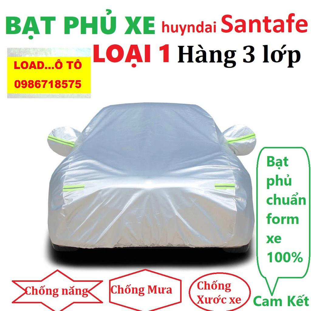 Bạt Che Phủ Xe huyndai Santafe Cao Cấp (bạt 3 lớp Tráng Nhôm, chống xước)