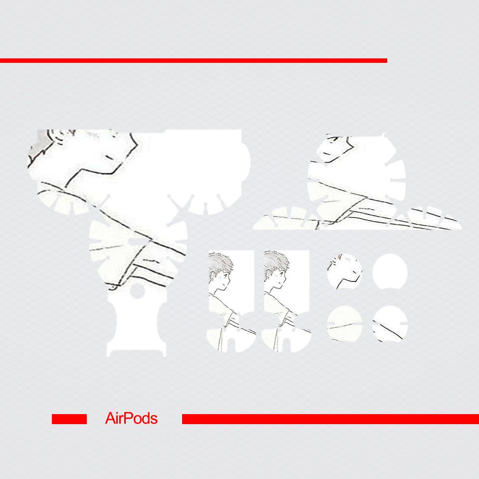 Miếng dán skin chống bẩn cho tai nghe AirPods in hình thiết kế - atk177 (bản không dây 1 và 2