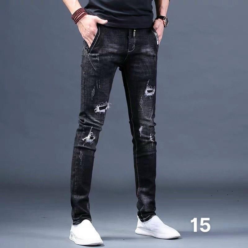 Quần jean nam - quần bò nam co dãn ôm form tôn dáng chuẩn, quần jean thời trang cao cấp nam Muradfashion mẫu MSS17