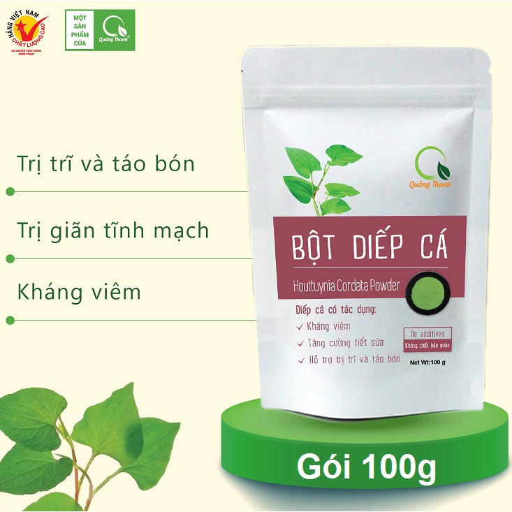 Bột diếp cá nguyên chất Quảng Thanh 100g ( Mẫu mới)