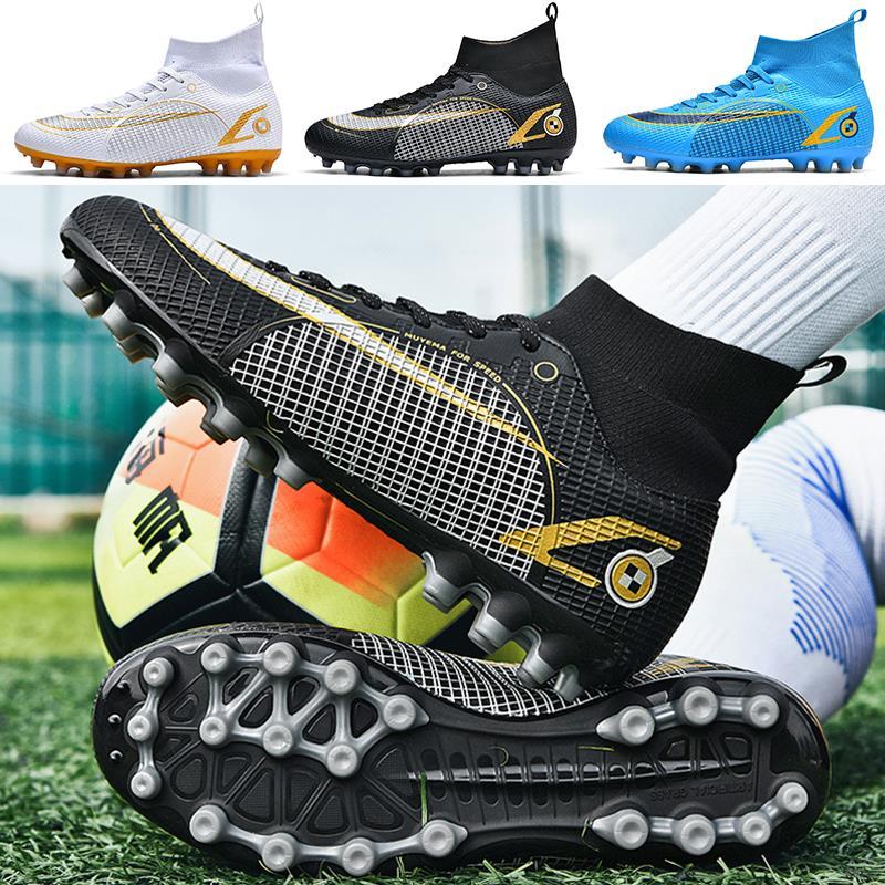 LSYAAAAA Giày bóng đá nam Cao trên Hiệp hội Giày bóng đá chuyên nghiệp Giày thể thao đào tạo cỏ dành cho nam giới Mới