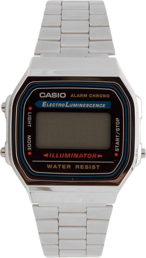 Đồng Hồ Nam Dây Thép Không Gỉ Casio A168WA-1WDF - Đen