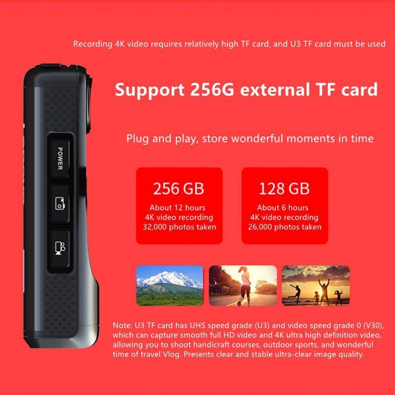 Camera hành động Mới 4K Một đầu camera mũ bảo hiểm thể thao IP65 Waterproof EIS Anti-Shake Night Vision DVR Wireless Executive Out