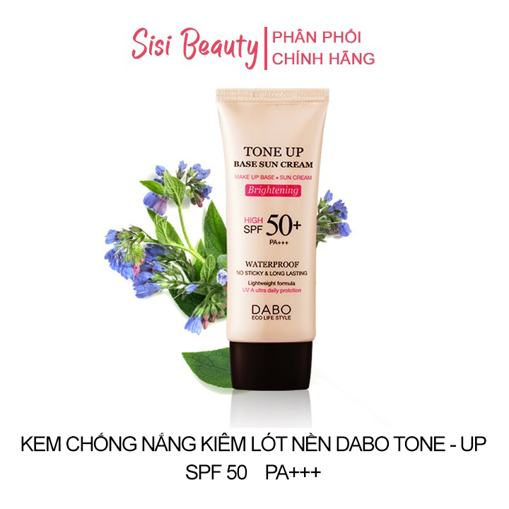 Kem Chống Nắng Kiêm Lót Nền Dabo Tone - Up SPF50, PA+++ 70ml Dành Cho Mọi Loại Da