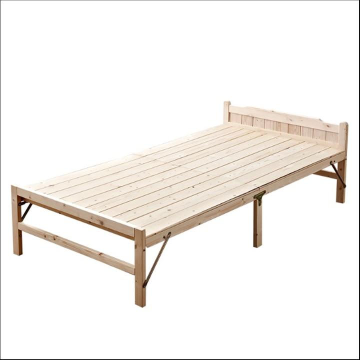 Giường ngủ - Giường ngủ gỗ thông gấp gọn, kích thước 100x195cm