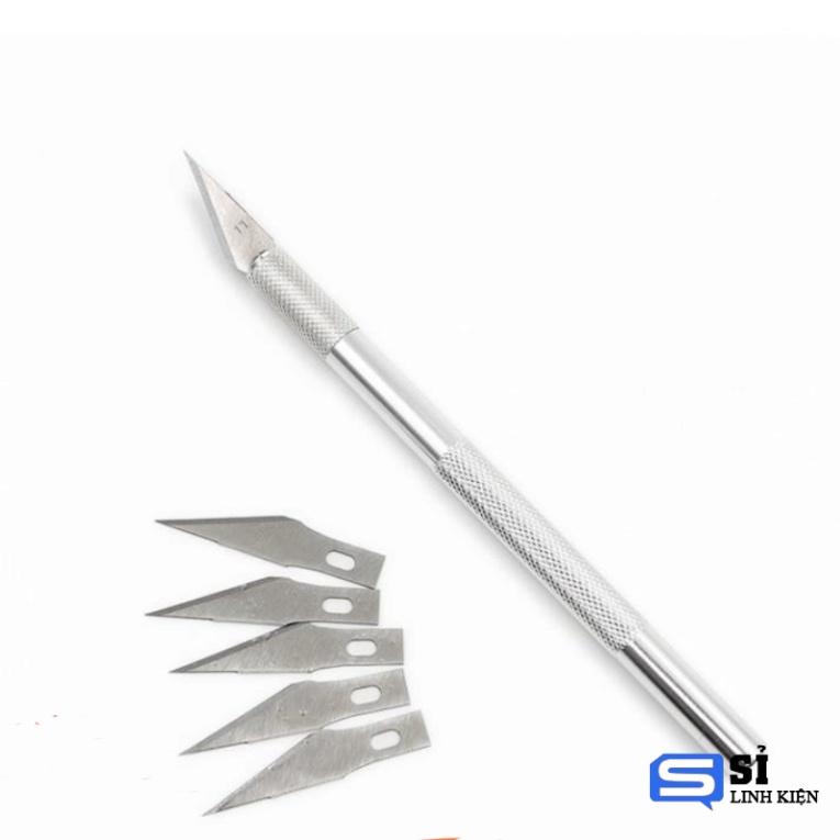 Bộ Dao Khắc Đa Năng, chạm trổ Gỗ thẩm mỹ Cán Nhôm Dài 14cm