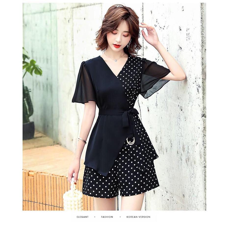 SET SHORT VOAN PHỐI BI THẮT EO DUYÊN DÁNG