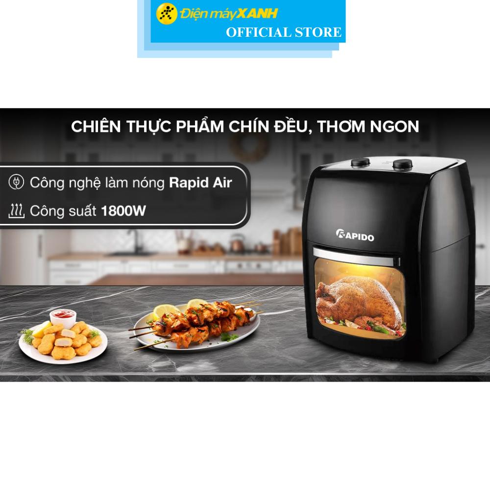 Lò chiên không dầu Rapido RAF-12M1 12 lít - Hàng chính hãng
