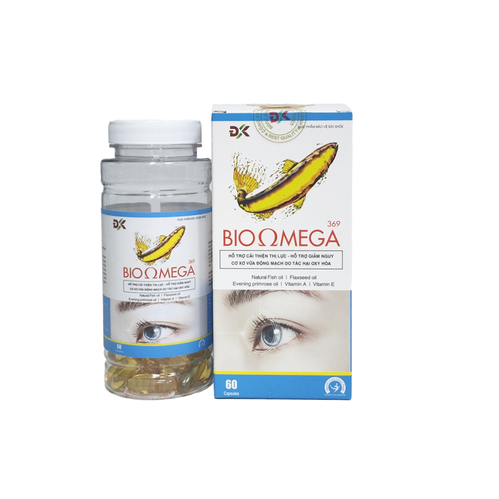 Viên Uống Dầu Cá Giảm Khô Mắt Cải Thiện Thị Lực Bio Omega 369 ( Hộp 60 viên )