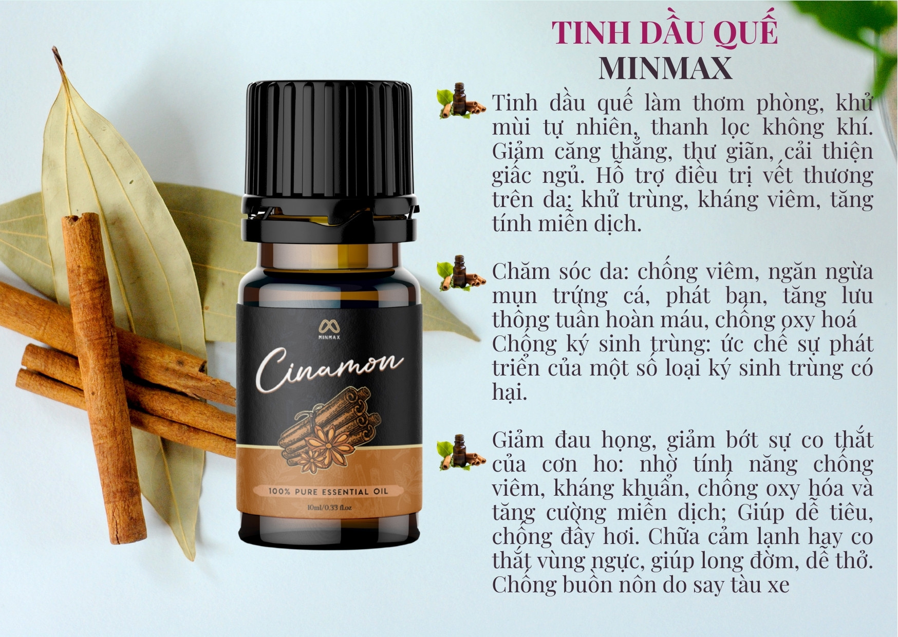Tinh dầu Quế Minmax 10ml