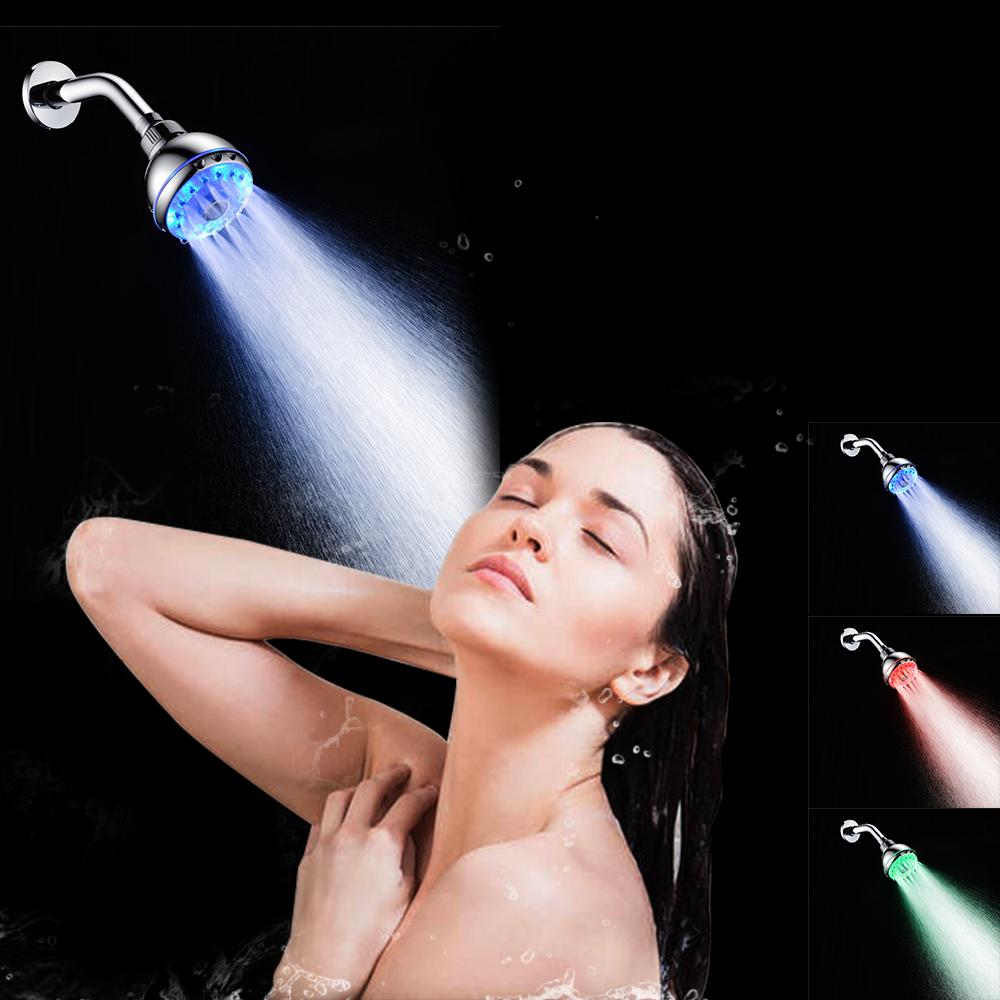 Đầu vòi hoa sen dạng mưa có đèn led có thể tự động thay đổi màu sắc