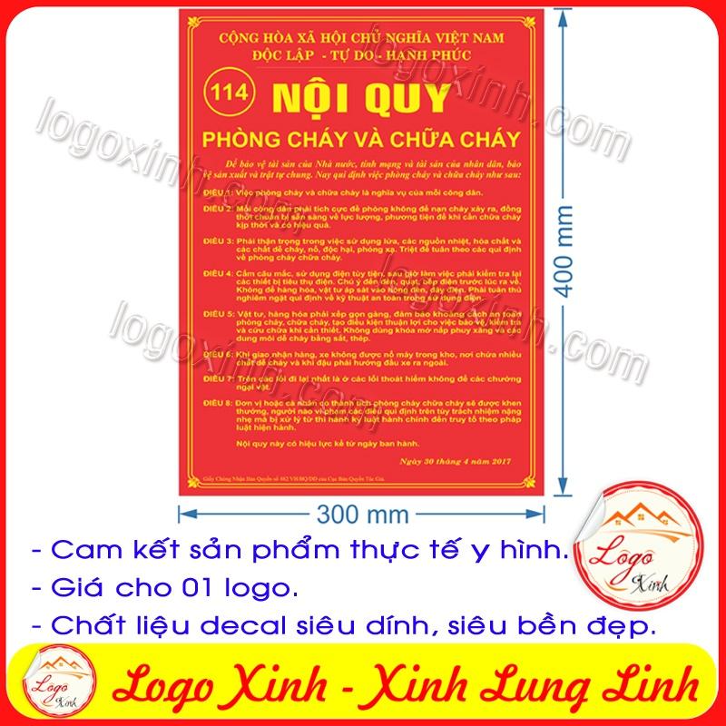 LOGO TEM STICKER BIỂN BẢNG NỘI QUY TIÊU LỆNH PHÒNG CHÁY CHỮA CHÁY PCCC - FIRE PROTECTION DÙNG CHO CÔNG TY NHÀ XƯỞNG