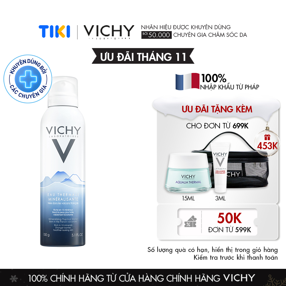 Nước Xịt Khoáng Dưỡng Da Vichy 150ml - 100829485