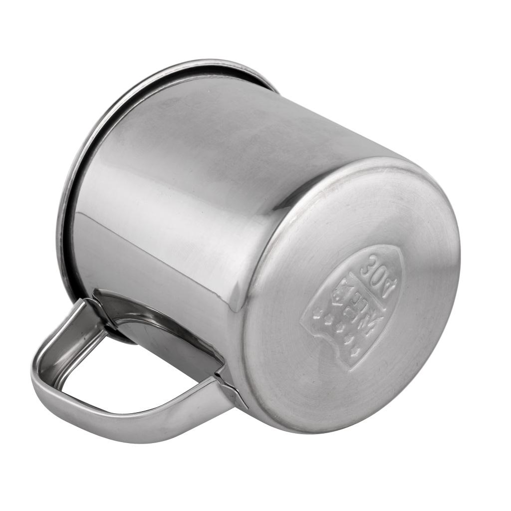 2xStainless Steel Outdoor Camping Water Coffee Tea Cup Travel Mug with Handle