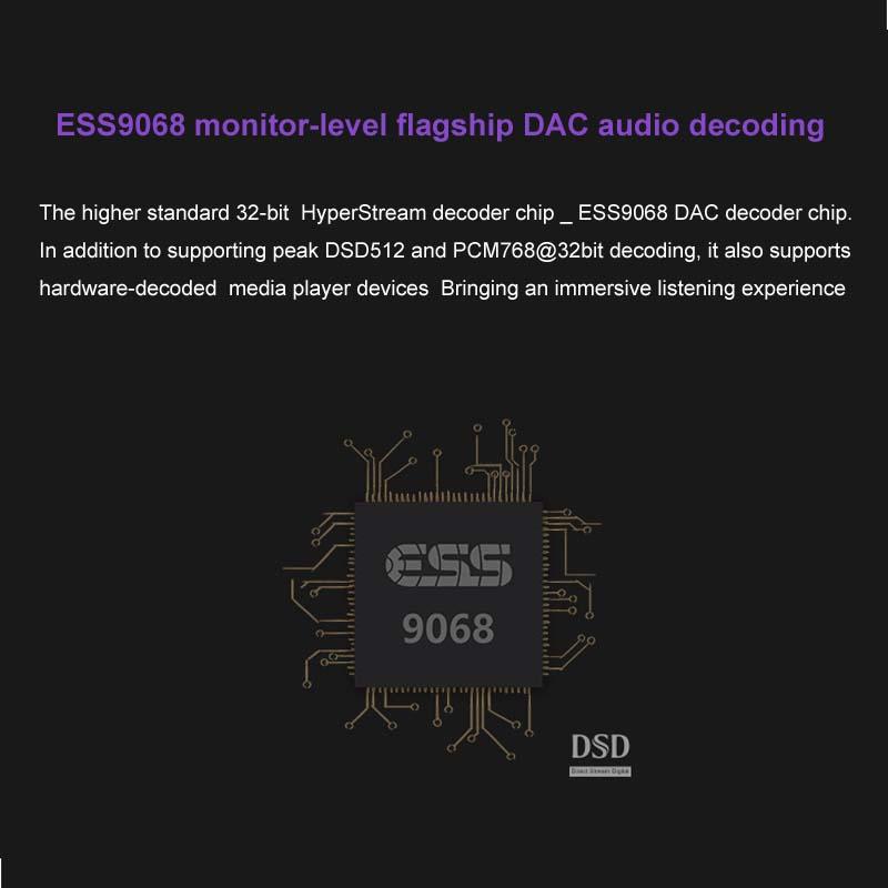 LUSYA DA68 HIFI Bluetooth 5.1 ES9068 Decoder USB DAC Sound Card Digital Interface Supports DSD512 PCM384 With Remote Control